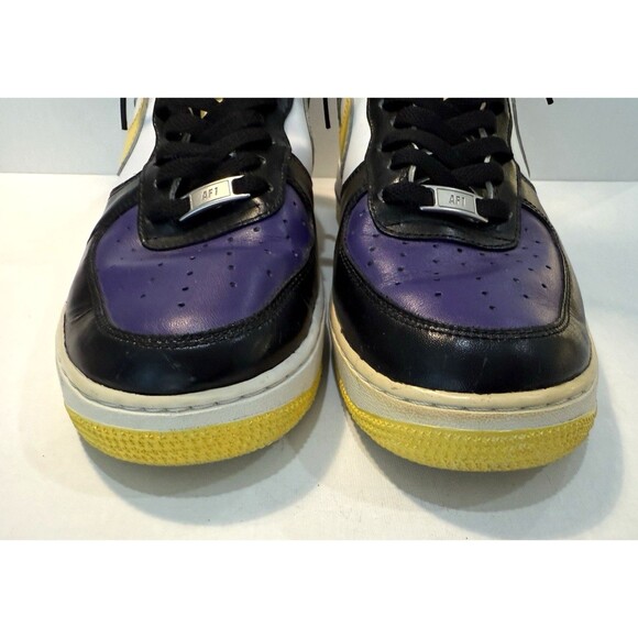 Nike Air Force Mens Custom Sneakers Men\'s Lakers Colors Purple Yellow Sz 9.5 main image 13